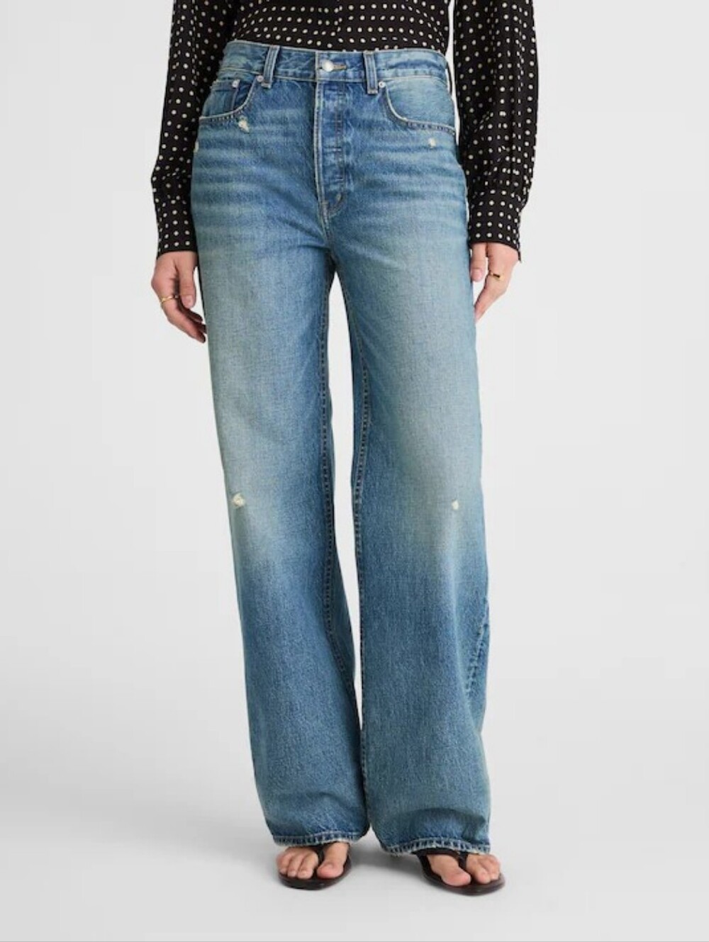 Madewell Low-Slung Baggy Button Fly Denim Jeans Size 29